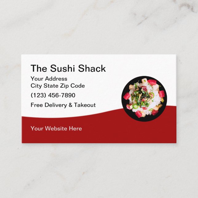Carte De Visite Restaurant Sushi Et Cuisine Japonaise (Devant)