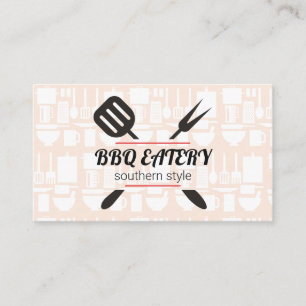 Carte De Visite Restaurant Ustensiles   Barbecue   Chef