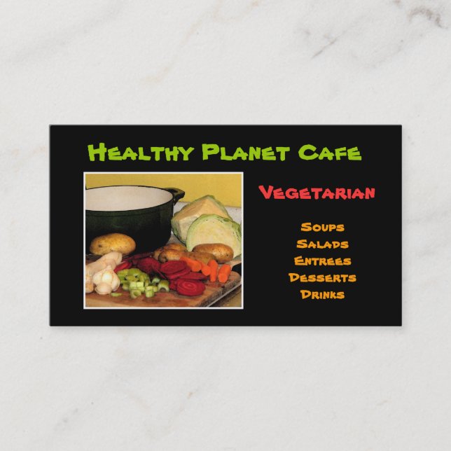 Carte De Visite Restaurant végétarien (Devant)