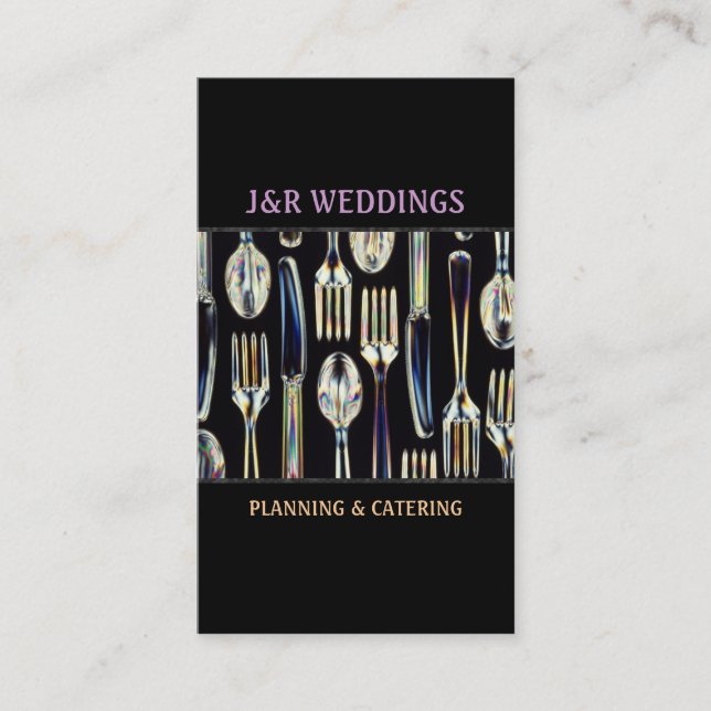 Carte De Visite Restaurant Wedding planner de réception (Devant)