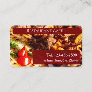 Carte De Visite restauranty cafe , editable 