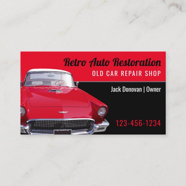 Carte De Visite Restauration automatique rétroactive | Boutique de (Devant)
