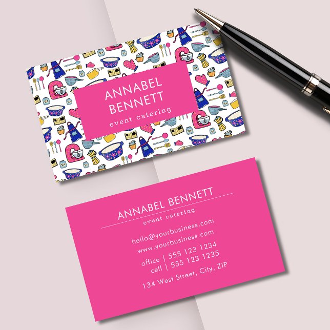 Carte De Visite Restauration Café Restaurant Cuisine (Professional catering business card.  Suit cake bakers, cafes, restaurants and any food business.)