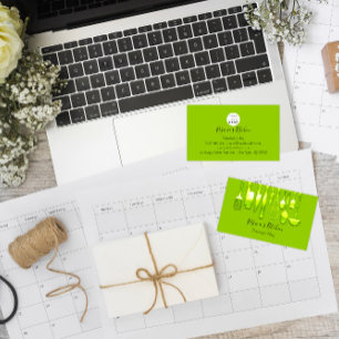 Carte De Visite Restauration Chef personnel Restaurant Citron vert