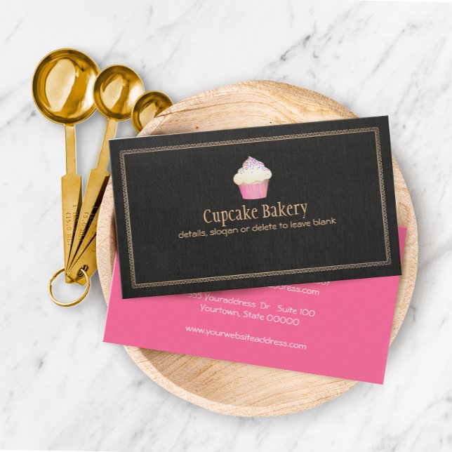 Carte De Visite Restauration Cupcake boulangerie pâtisserie Chef (Créateur téléchargé)