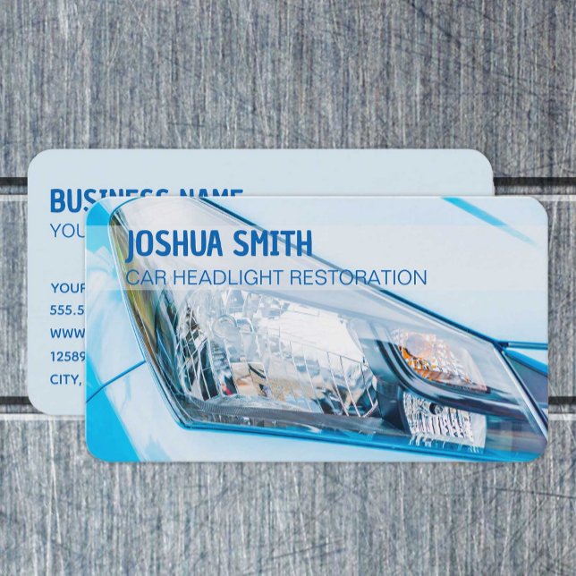 Carte De Visite Restauration du phare Spa automatique (Headlight Restoration Business Cards)