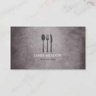 Carte De Visite Restauration grunge de café de restaurant de