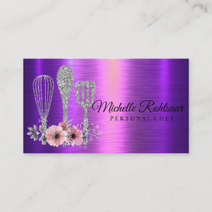 Carte De Visite Restauration Personnel Chef Restaurant Drip Red Go