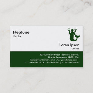 Carte De Visite Restauration rapide - Vert foncé