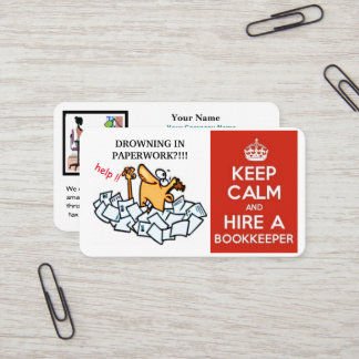 Carte De Visite Restez Calme & Embauchez un Comptable / Experts-Co
