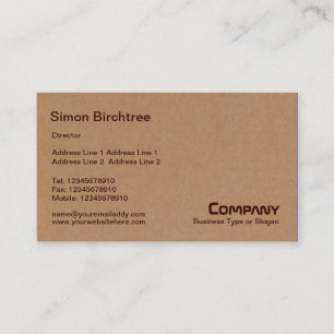 Carte De Visite Résumé - boîte en carton