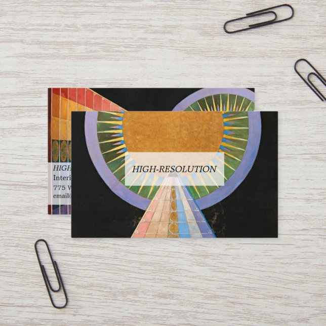 Carte De Visite Retable, Groupe X, No.1 par Hilma af Klint (Devant/Arrière en situation)
