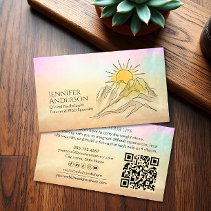 Carte De Visite Rétablissement d'un traumatisme Lever de soleil su