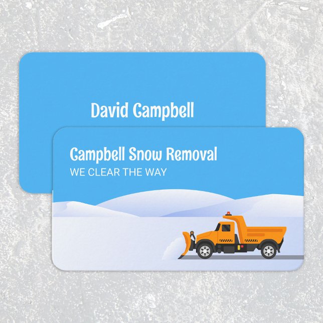 Carte De Visite Retrait de neige (Snow Removal Business Cards)