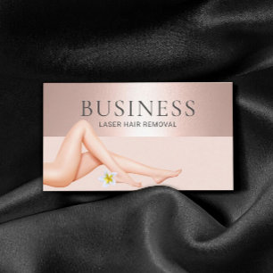 Carte De Visite Retrait des cheveux laser Soins de la peau Salon R
