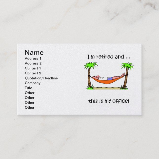 Carte De Visite retraite (Devant)