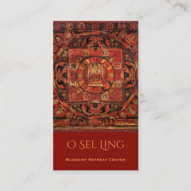 Carte De Visite Retraite bouddhiste Amogapasha Thangka (Devant)