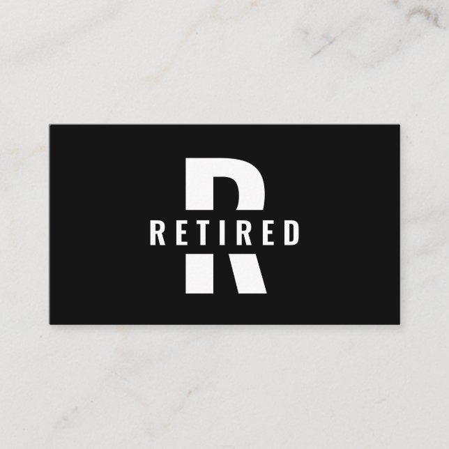 Carte De Visite Retraité Demander à quelqu'un d'autre amusant Mono (Devant)
