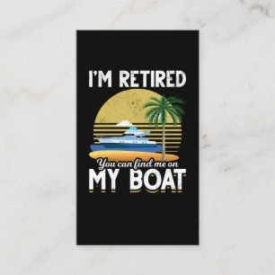 Carte De Visite Retraite Funny Boat Retraite