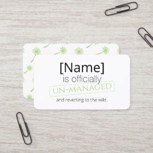 Carte De Visite Retraite non gérée officiellement hors de chez soi