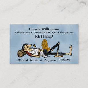 Carte de visite retraité RipVanWinkle & Hound