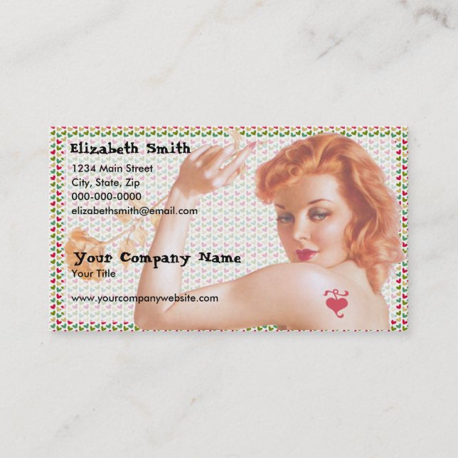 Carte De Visite Retro 1940s Love V3 (Devant)