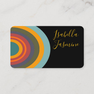Carte De Visite Retro, 1950's, Colors, Orange, Old,  business card