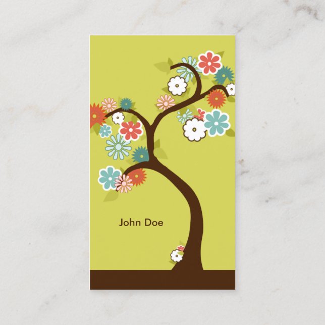 Carte De Visite rétro arbre (Dos)