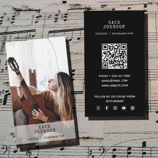 Carte De Visite Retro Chanteur Musicien Photo Musicien moderne Noi