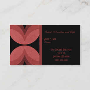 Carte de visite rétro chic, Crimson