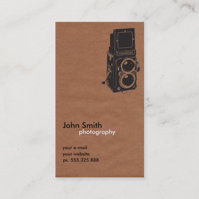 Carte De Visite rétro cru de photographe (Devant)
