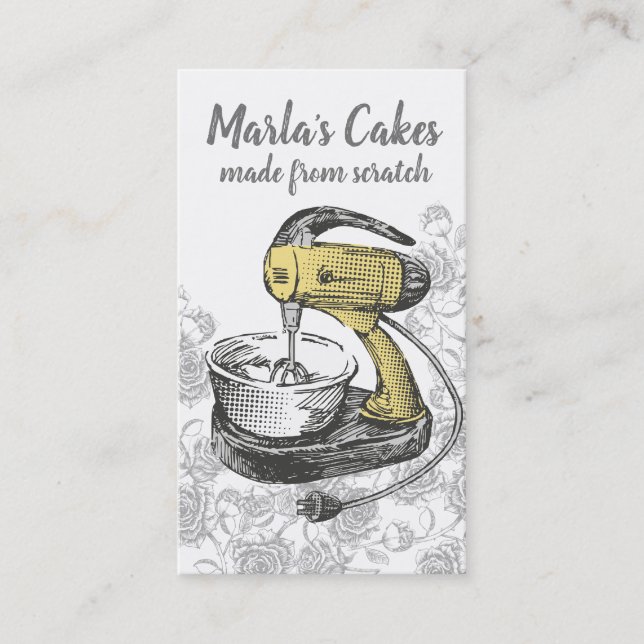 Carte De Visite Rétro cuisson de boulangerie de mélangeur de (Devant)