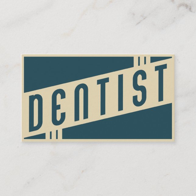 Carte De Visite rétro dentiste (Devant)