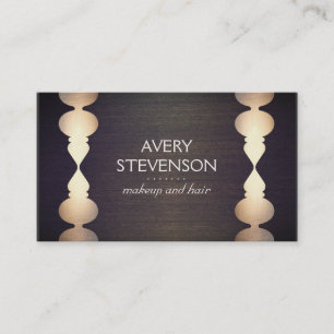 Carte De Visite Retro Designer et styliste de mode Gold Wood Look