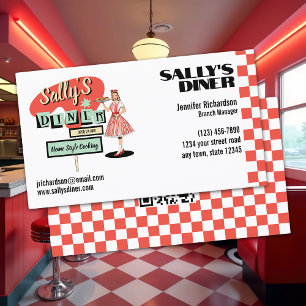Carte De Visite Retro Diner