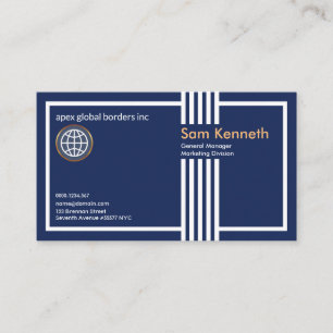 Carte De Visite Rétro directeur général exclusif verticales