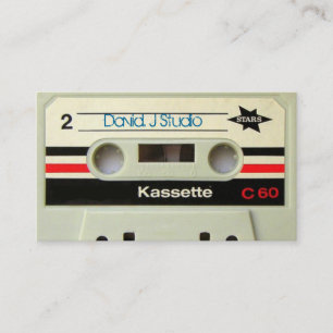 Carte De Visite Rétro enregistreur à cassettes de cassette