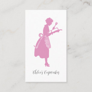 Carte De Visite Retro Femme Cupcake Baker
