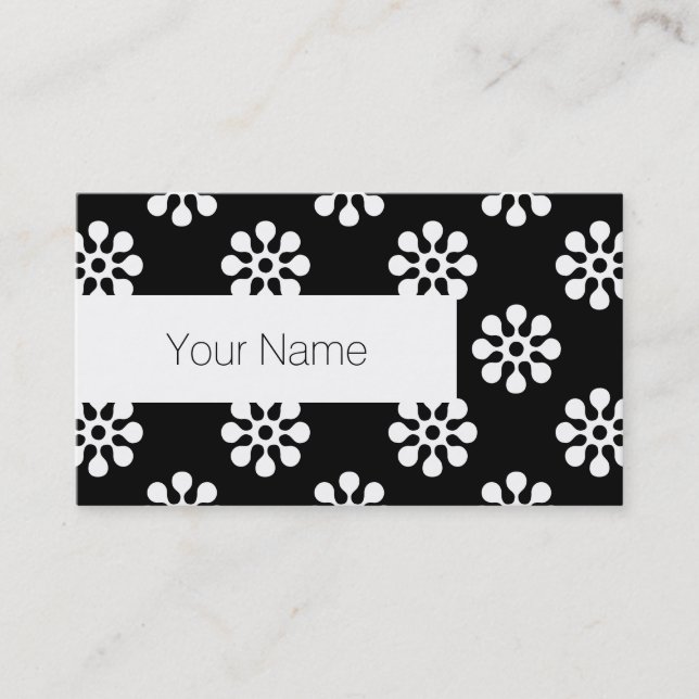 Carte De Visite Rétro Flowers (Devant)