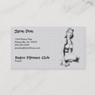 Carte De Visite Rétro forme physique B/W