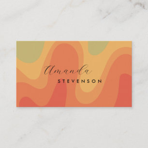 Carte De Visite Retro Groove Liquid Abstrait III
