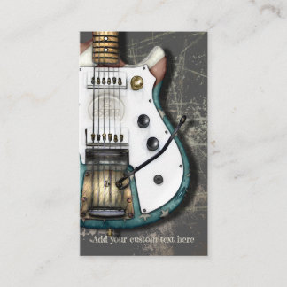 Carte De Visite Rétro guitare électrique de drapeau américain
