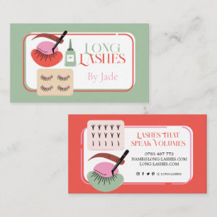 Carte De Visite Retro Lash Extension Lashes Beauté beauté