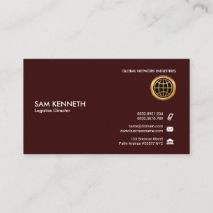 Carte De Visite Rétro logistique marron créative simple simple