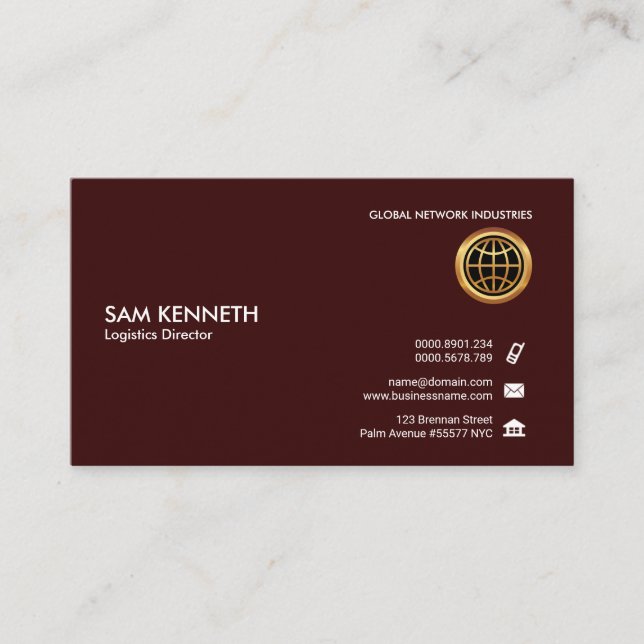 Carte De Visite Rétro logistique marron créative simple simple (Devant)
