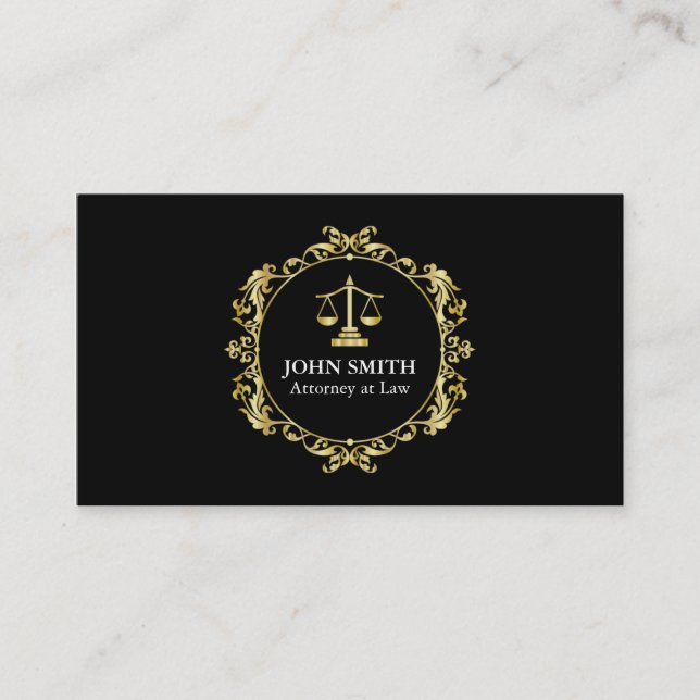 Carte De Visite Rétro mandataire ronde de professionnel de Balance (Devant)