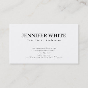 Carte De Visite Rétro minimaliste élégant noir et blanc