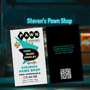 Carte De Visite Retro Pawn Shop