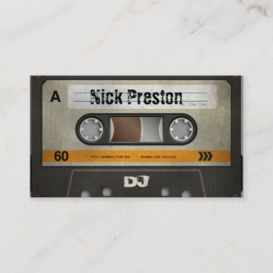 Carte De Visite Rétro professionnel frais de la cassette audio  