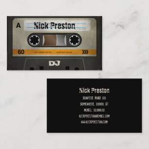 Carte De Visite Rétro professionnel frais de la cassette audio  